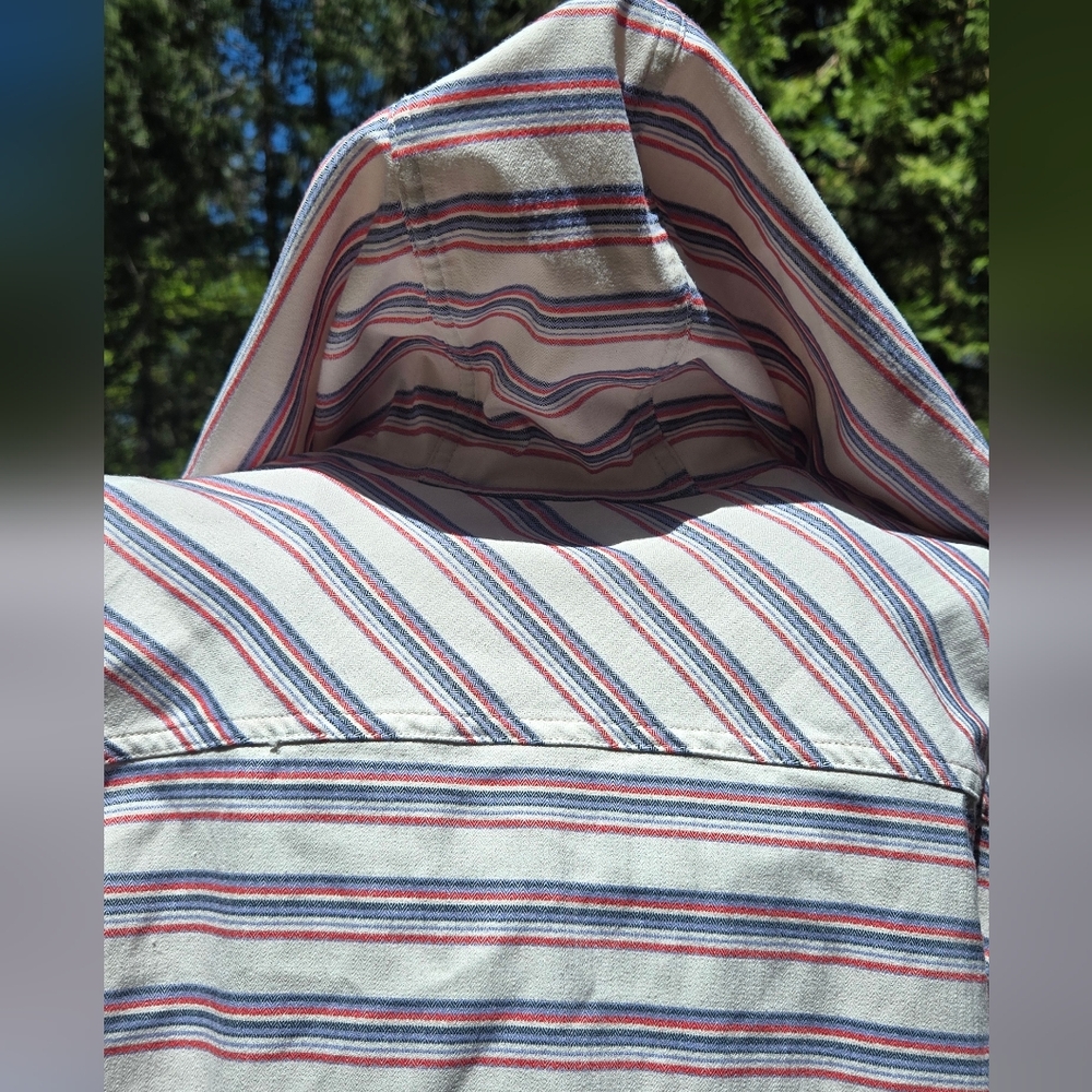 Mountain Hardwear White Striped Button-Up Lightweight Hoodie SzM - Picture 9 of 15